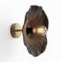 Opviq Lámpara de Pared de Cuerpo Metálico Negro y Dorado Antiguo